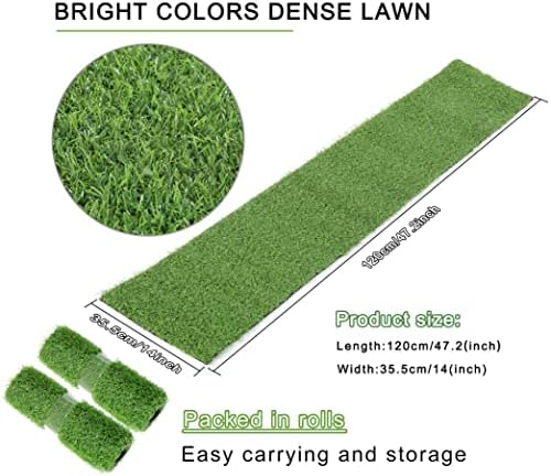 Настолна Пътека от изкуствена трева, 2 Опаковката 14 x 47,2 Инча, Настолна Пътека от Изкуствена трева със Зелени покритие,