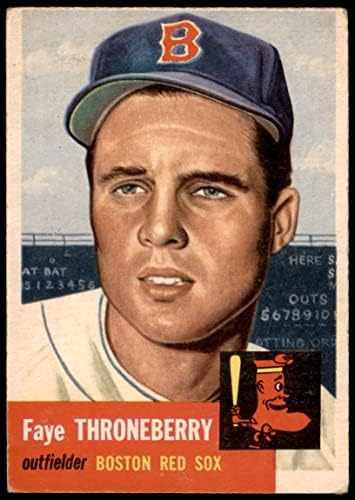 1953 Topps 49 Фей Тронберри на Бостън Ред Сокс (бейзболна картичка) VG Red Sox