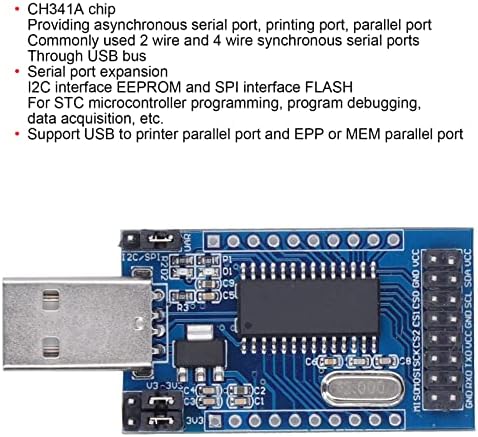 Модул Конвертор портове USB, Паралелен Сериен Компонентите на UART IIC SPI TTL ISP ЕНП ДЪР CH341A, Модул Конвертор последователни портове USB за програмиране на микроконтролери,