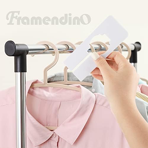 Framendino, 50 Опаковки Бели Пластмасови Разделители За дрехи Правоъгълен Разделител За Кабинет Размер на Разделителя на Закачалки За