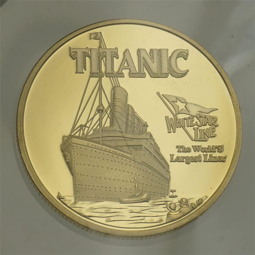Възпоменателна Монета Титаник Сърцето на океана Златна Монета с Пожелания за Любов, Събиране на монети Прегледайте златни монети Титаник