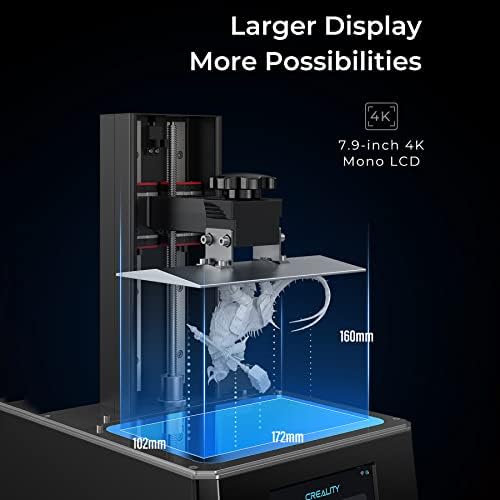 3D принтер Creality от смола, 3D-принтери HALOT-ONE Plus от смола с 7,9-инчов 4K моно LCD дисплей, набор от инструменти за