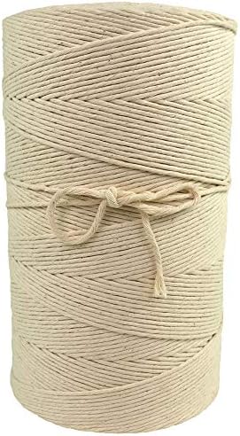 Съраунд кабел ресни | Натурален, Небеленый памук | Единична закрутка | Мека | Произведено в САЩ (конус 5 mm x 20 лири)