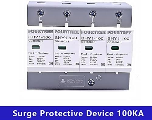 1 бр. устройство за защита от пренапрежение SPD AC 3P + N 40 ~ 80KA 60KA ~ 100KA 385 В 420 за защита от мълнии за дома (Размер: 4P