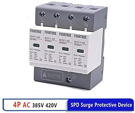 Устройство за защита от пренапрежение GEAD SPD AC 3P + N 20 ~ 40KA 30KA ~ 60KA 385 В 420, Разрядник за защита от мълнии за дома, защита
