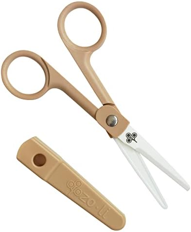 Керамични ножици за хранителни продукти ZoLi SNIP sandstone тан | кухненски ножици, хигиенни, устойчиви на петна, трайни,