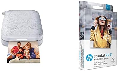 Преносим цветен фотопринтер HP Sprocket (2 версия) – instant печат на снимки с лепкава капак размер 2x3 инча с вашия телефон