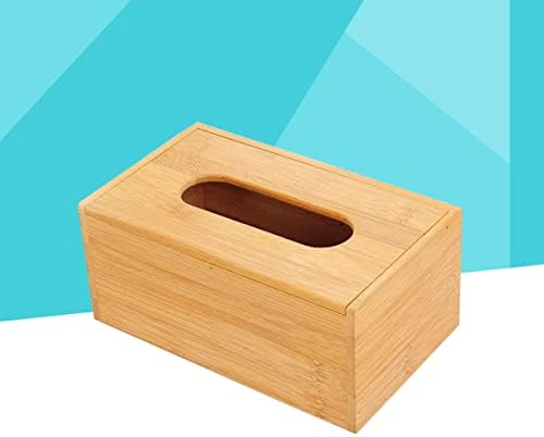Zerodeko Правоъгълна Бамбук кутия за Салфетки, Декоративна Настолна Кутия за Хартиени Кърпи за ръце, Калъф, Държач за Кърпички