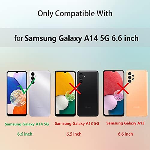 Калъф Gimane за Samsung Galaxy A14 5G, Прозрачен, Тънък [Амортизирующий] [Твърда задния панел за PC], Лек Защитен калъф за вашия телефон