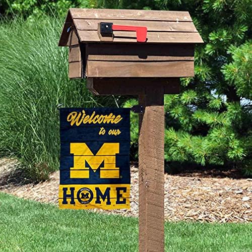 Мичиганская екип от University Wolverines Добре Дошли В Нашия Дом Двупосочен Флаг Garden Yard
