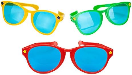 Аксесоари за партита Pudgy Pedro, 12 опаковки слънчеви очила 11 Jumbo - Забавен подпори за фотобудки