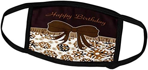 3. Празнични лъкове и ленти от Drose Florene - Изображение кафяв banta честит рожден Ден На Кафяви снежинках - Маска за лице (fm_243818_1)