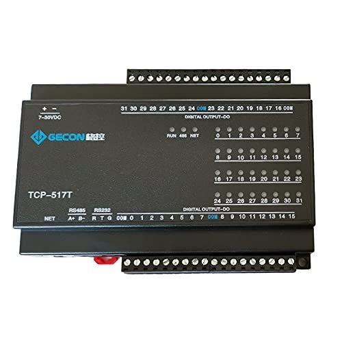 Изход 32-канален NPN-транзистор Anncus на канал 100 мА Модул RS485 Modbus Ethernet TCP - (Цвят: Ethernet 485 232)