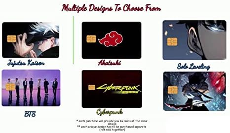 WeebNation Nadia Gojo - Jujutsu Kaisen - 4шт аниме-стикер за дебитни и кредитни карти - Корица и персонализиране на банкови карти