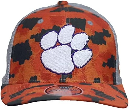 Бейзболна шапка Zephyr Clemson Тайгърс Swarm възстановяване на предишното положение на Контролирани размер – Оранжево /Камуфляжный