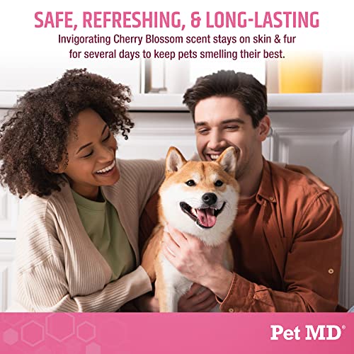 Спрей за тяло Пет MD за кучета и котки - Дезодорирующие парфюм за кучета Намаляват Статични смущения и Премахване на неприятна