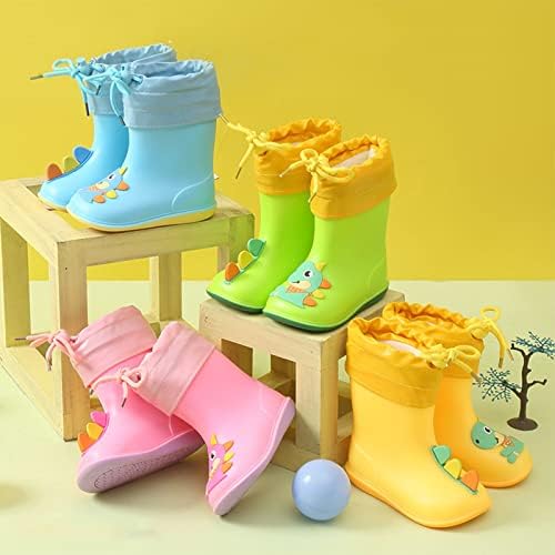 USYFAKGH момчета водоустойчив дъжд зареждане на печатни водоустойчив дъжд обувки, които светват вода обувки водоустойчив дъжд ботуши карикатура
