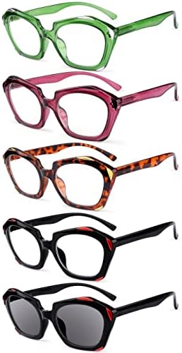 Eyekepper 4-pack Очила За четене, Блокиране на Синя Светлина, Дамски Очила За Четене с Овална Леща + 1.25