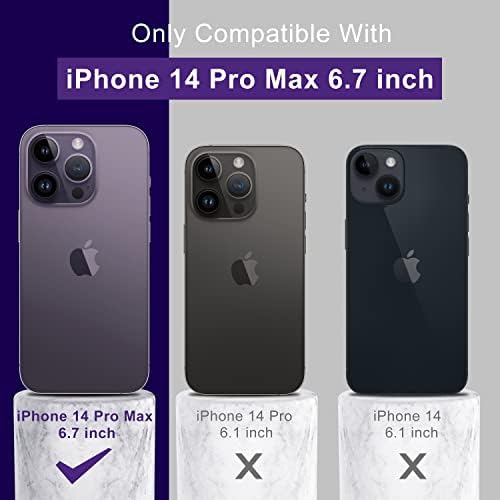 Калъф DEENAKIN за iPhone 14 Pro Max Max с предпазно фолио за екран, подобрена капак за фотоапарати, мека силиконова гума, тествани