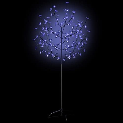 VidaXL Коледно Дърво 120 led Синя Светлина Черешов Цвят 59,1