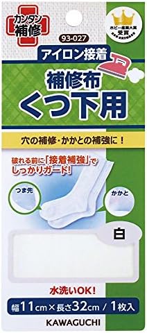 КАВАГУЧИ (Kawaguchi) чорапи за ремонт на тъканни железни лепило ширина 11 ~ дължина 32 см, бели 93-027