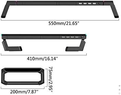SXYLTNX Универсална Поставка за монитор с поддръжка на RGB с 4 USB2.0 За Зареждане на Настолен Органайзер Притежателя Скоба за