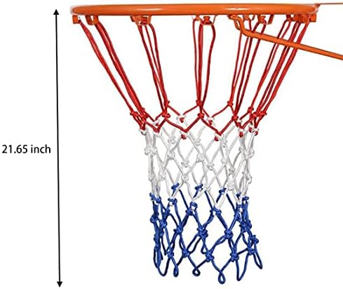 Баскетболна мрежа NULIZL 2 опаковки, 21 инча, Тежкотоварни Стандартни Баскетболни мрежи, Подмяна на баскетболния окото на 12 Панти, Подходящи
