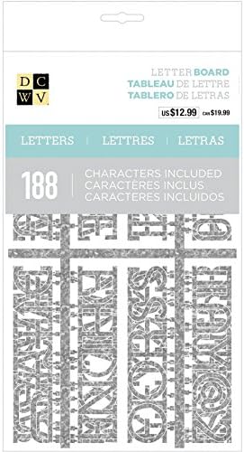 Щанцоване DCWVE с изглед към Корпоративна картон за опаковане на букви с размери 1 инч-Премиум Метал (188 бр.) 614114