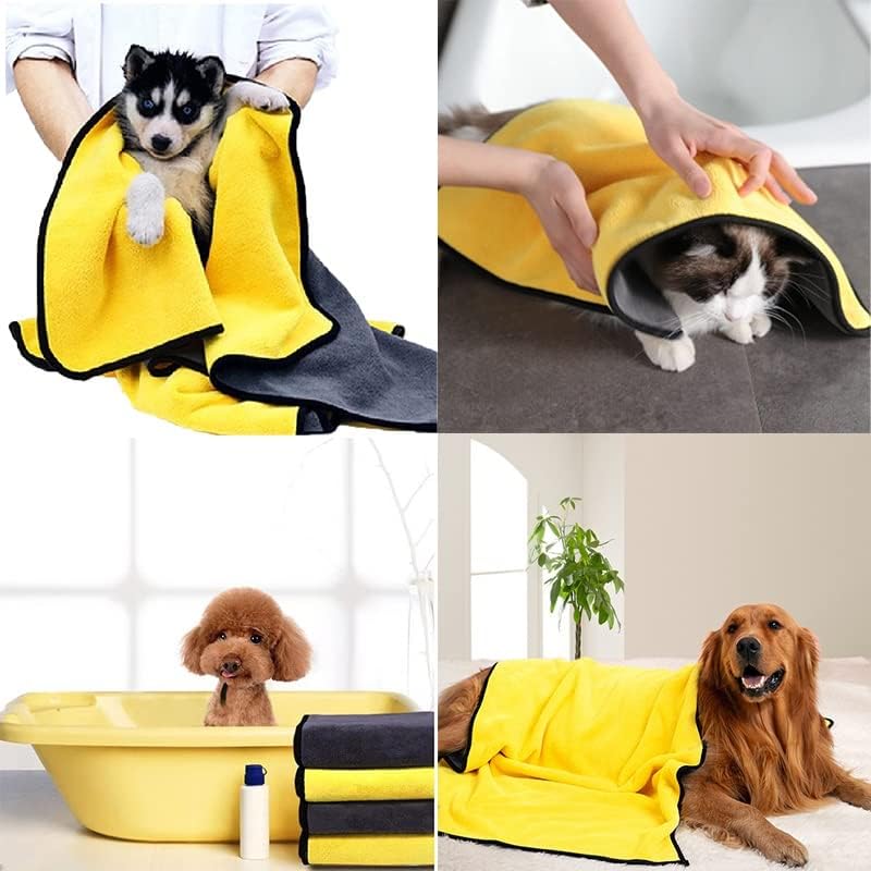 LEPSJGC бързо съхнещи Кърпи за кучета и котки, Чаршафи от меки Влакна, Водопоглощающее кърпи за баня, Удобно кърпа за почистване