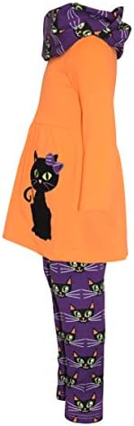 Уникално Украшение Черна Котка за Малки Момичета на Хелоуин с Безкрайно Шал
