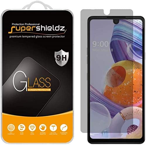 (2 опаковки) Supershieldz е Предназначен за LG Stylo 6 (поверителност) Защита на екрана от закалено стъкло от шпионски софтуер,