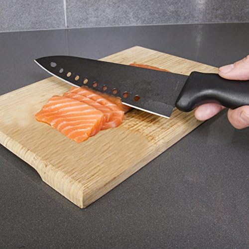 Кухненски + Домашен Нож за суши с незалепващо покритие - 8-инчов Универсален Нож на главния готвач с незалепващо покритие от Неръждаема