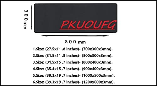 Нескользящий подложка за мишка с текст мультяшного характер PKUOUFG (31,5x15,7 инча) Текстилен Геймърска подложка за мишка