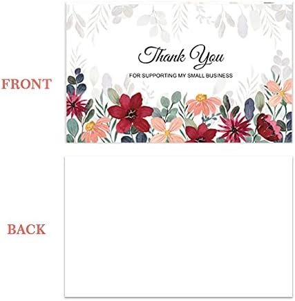 Lannso 600 парчета благодарственных стикери, 1,5 Благодарствени картички и набор от стикери, Цветя модел, Благодаря ви за подкрепата