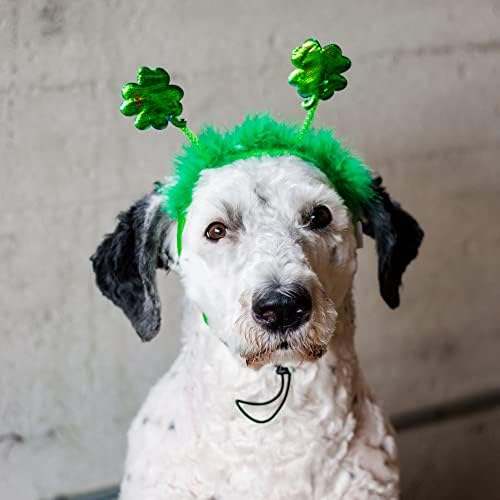 Превръзка на главата Мидли в чест на Деня на Свети Патрик с Трилистником за Кучета
