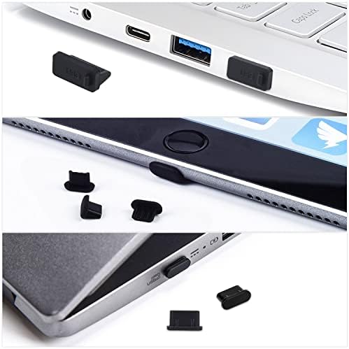 30ШТ 6 Вида заглушек за защита от прах USB, Силиконова капачка за прах, USB Type-C, Защита на пристанището на капака на Micro USB,