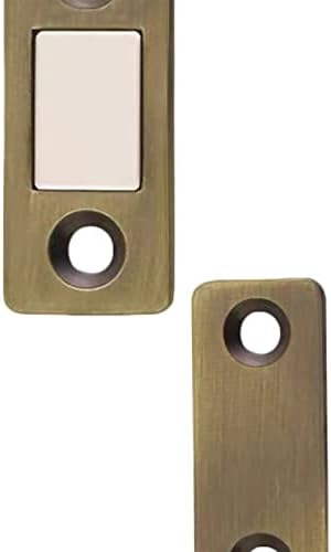 ZAAHH 2 елемента-Тънки Магнитни ключалки за кабинет Кабинет хардуер за кабинет Магнитно Затваряне на врати с винтове-стикери (Цвят: Графитово-сив)