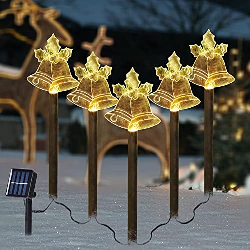 Коледна Украса Bstge, Слънчеви Коледни Светлини на Колове, Външни Коледни лампички за Украса на Тревата в Двора на Градината на Двора