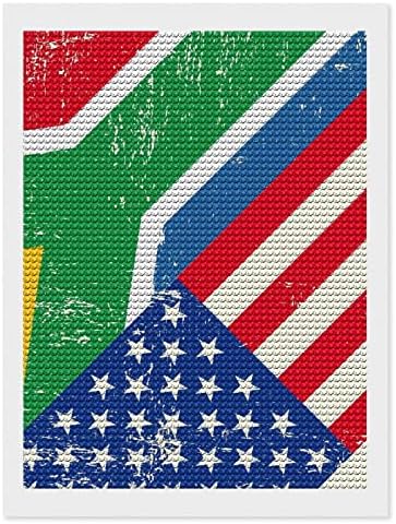 Американският Флаг на Южна Африка Диамантена Живопис Комплекти за Пълен Диамант и Планински Кристал Снимки Персонализирани
