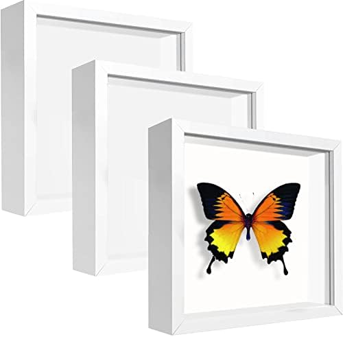 Витрина TouYinger 5x5 Small Shadow Box Рамка, Кутия-витрина за Сувенири, медали, Занаяти, билети и снимки, 3D-рамка за картини на стената