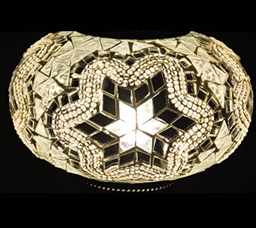 настолна Лампа с мозайка mozaist, нощни лека нощ от турски витражного Стъкло, мароканско Хромированное Декоративно осветление Сребрист