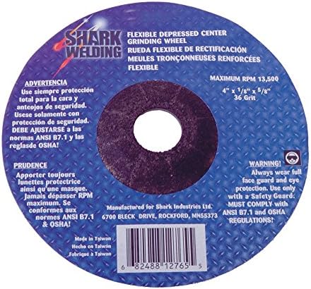 Гъвкави шлифовъчни кръгове Shark 12765 с размер 4 инча с 0.125 инча на 0,625 инча, Размер-36