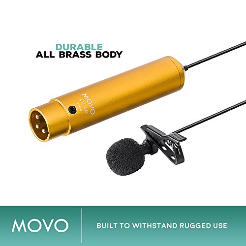Movo ПС-6 Професионален Кардиоидный XLR Петличный кондензаторен микрофон с микрофонной капсула 8,3 mm, скоба за ревера и предното