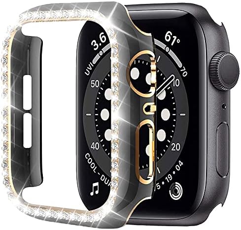 ANKANG калъф с кристали и диаманти за Apple Watch 7 6 se 40 мм 44 мм 41 мм 45 мм iWatch Series 5 3 38 мм 42 мм Защитни капаци за Дамски Аксесоари