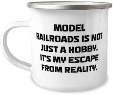 Чаша за къмпинг Ница Model Railroads 12 унции, Модел Железници - това е не просто Хоби, Подарък За мъже и жени, за Многократна употреба Подаръци