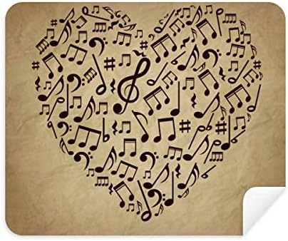 Книжен Текстура Сърцето на Музикални Ноти, Плат За Почистване на Екрана за Пречистване на 2 елемента Замшевой Тъкан