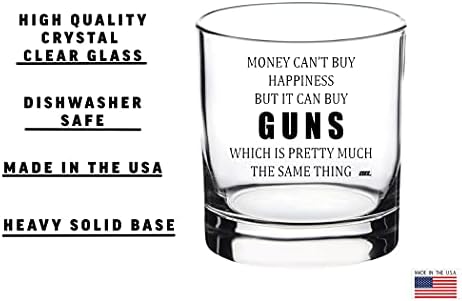 Смешни Пари, Щастие Пистолети Старомодна Чаша За Уиски и Чаша За Пиене Подарък За Ловец Консервативната или Републиканците