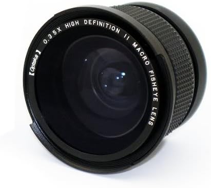 Opteka .35x HD2 Супер Широкоъгълен Панорамна Макро-обектив Рибешко око за цифров фотоапарат Fuji FinePix S700, S5700, S5800,