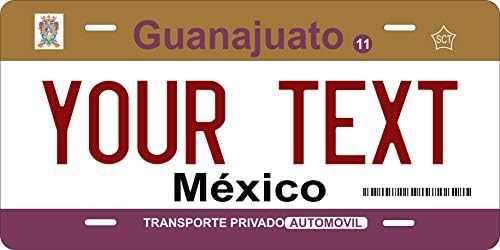 Гуанахуато 2017 Бордо Мексико Персонални Потребителски Етикет Новост Автомобил Автомобил Мотоциклет, Мотопед Под Наем, Регистрационен