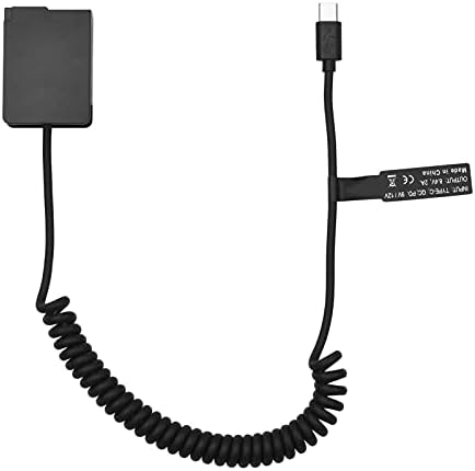 DMW-DCC8 Фиктивен Батерия USB-C Интерфейсен Адаптер BLC12 Фиктивен Батерия Интерфейсен Адаптер с Пружинным кабел за захранване от USB Type-C
